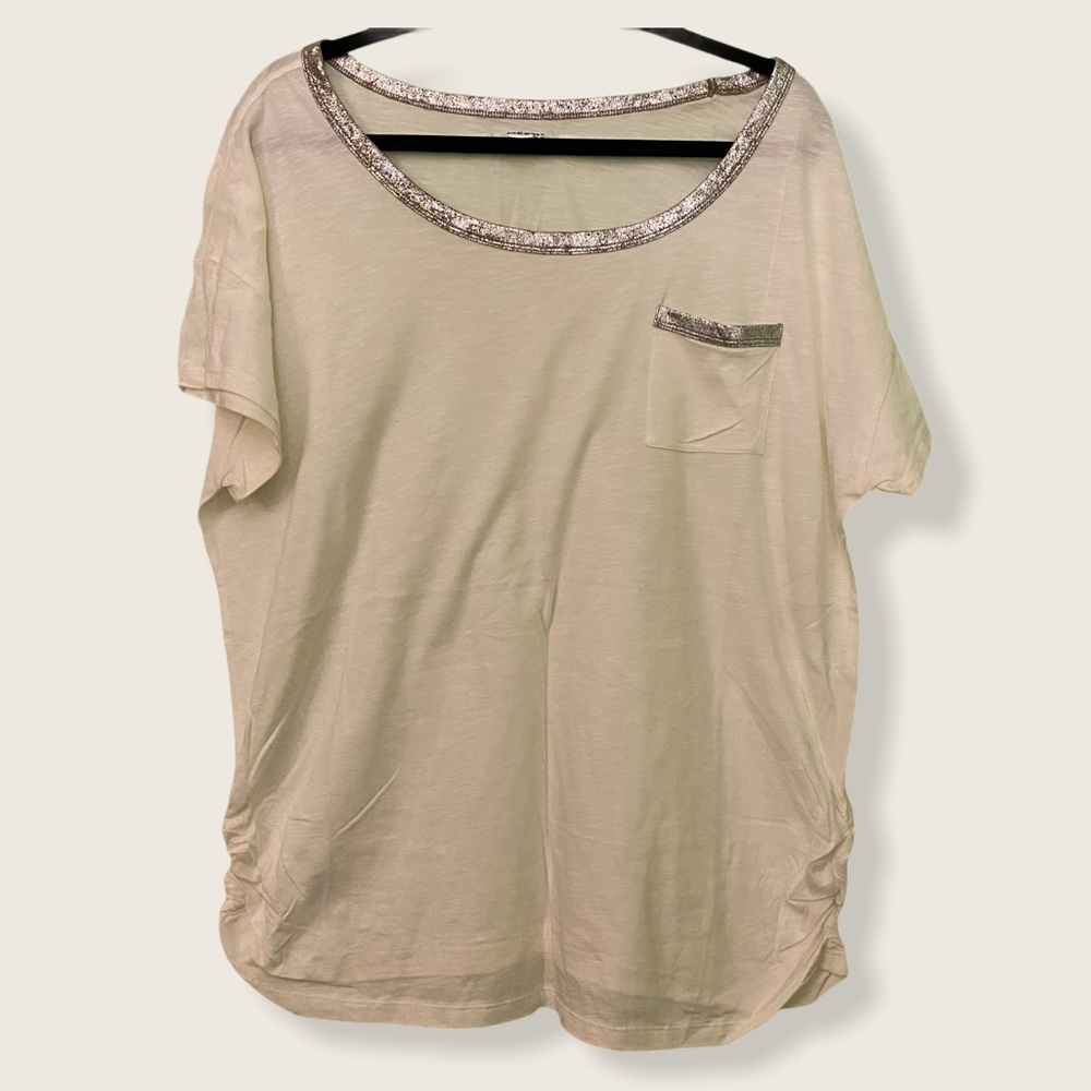 Old Navy White Shirt with Silver